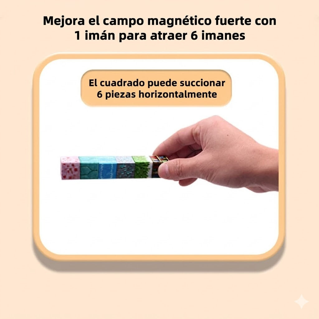 Bloques magnéticos creativos al estilo de "Minecraft"
