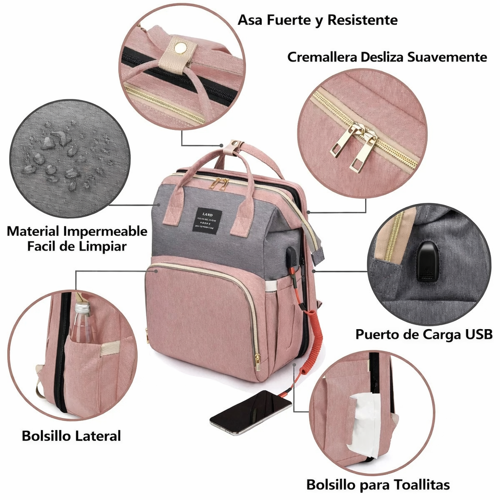 DiaBaby - Bolso cambiador multifuncional para bebé
