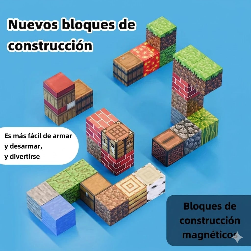 Bloques magnéticos creativos al estilo de "Minecraft"