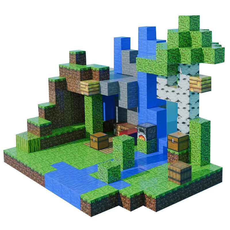 Bloques magnéticos creativos al estilo de "Minecraft"